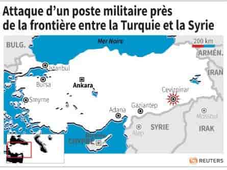 Attaque d’un poste militaire pres de la frontiere entre la turquie et la syrie
