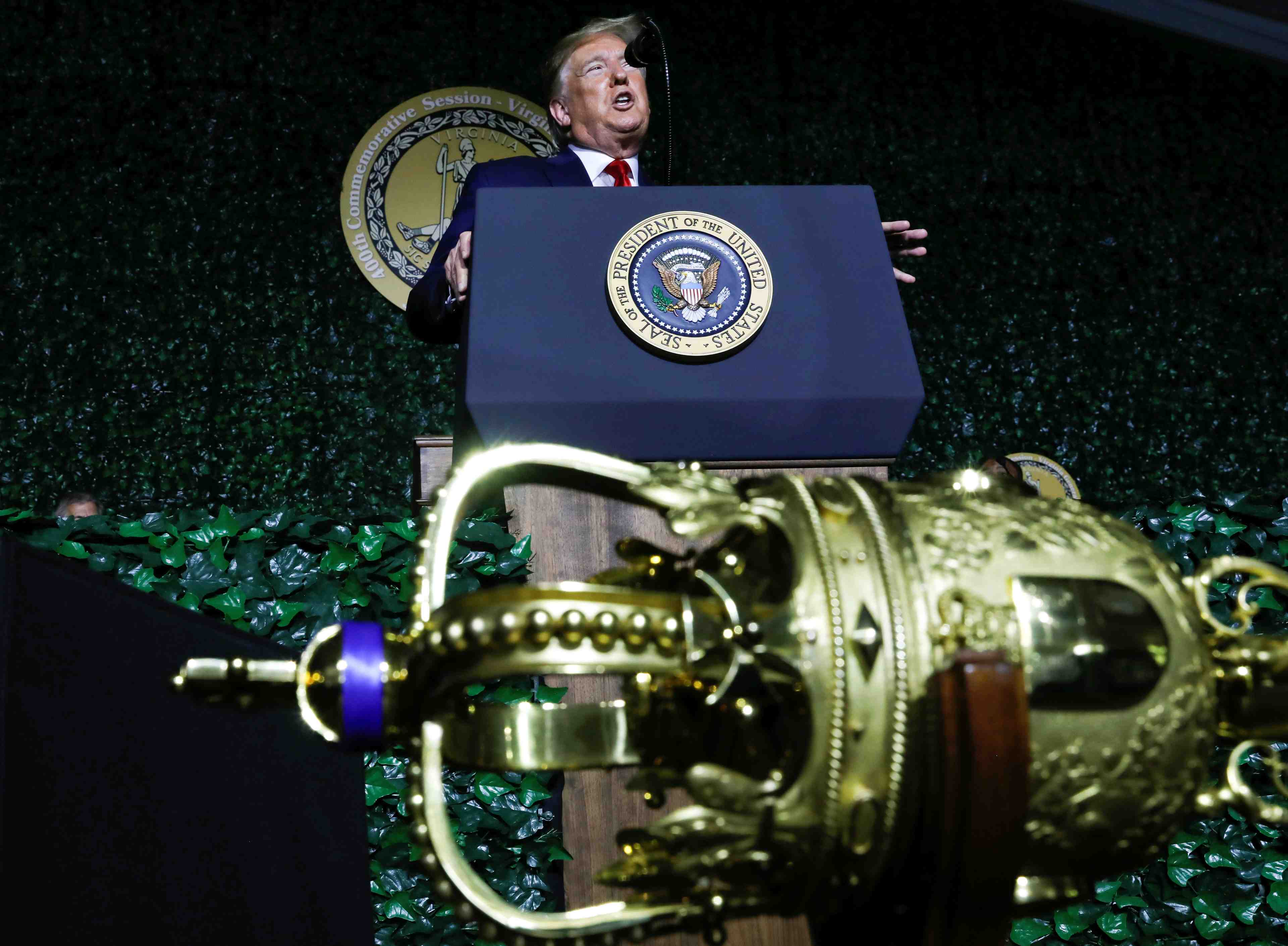 Trump prononce un discours condamnant l'esclavage