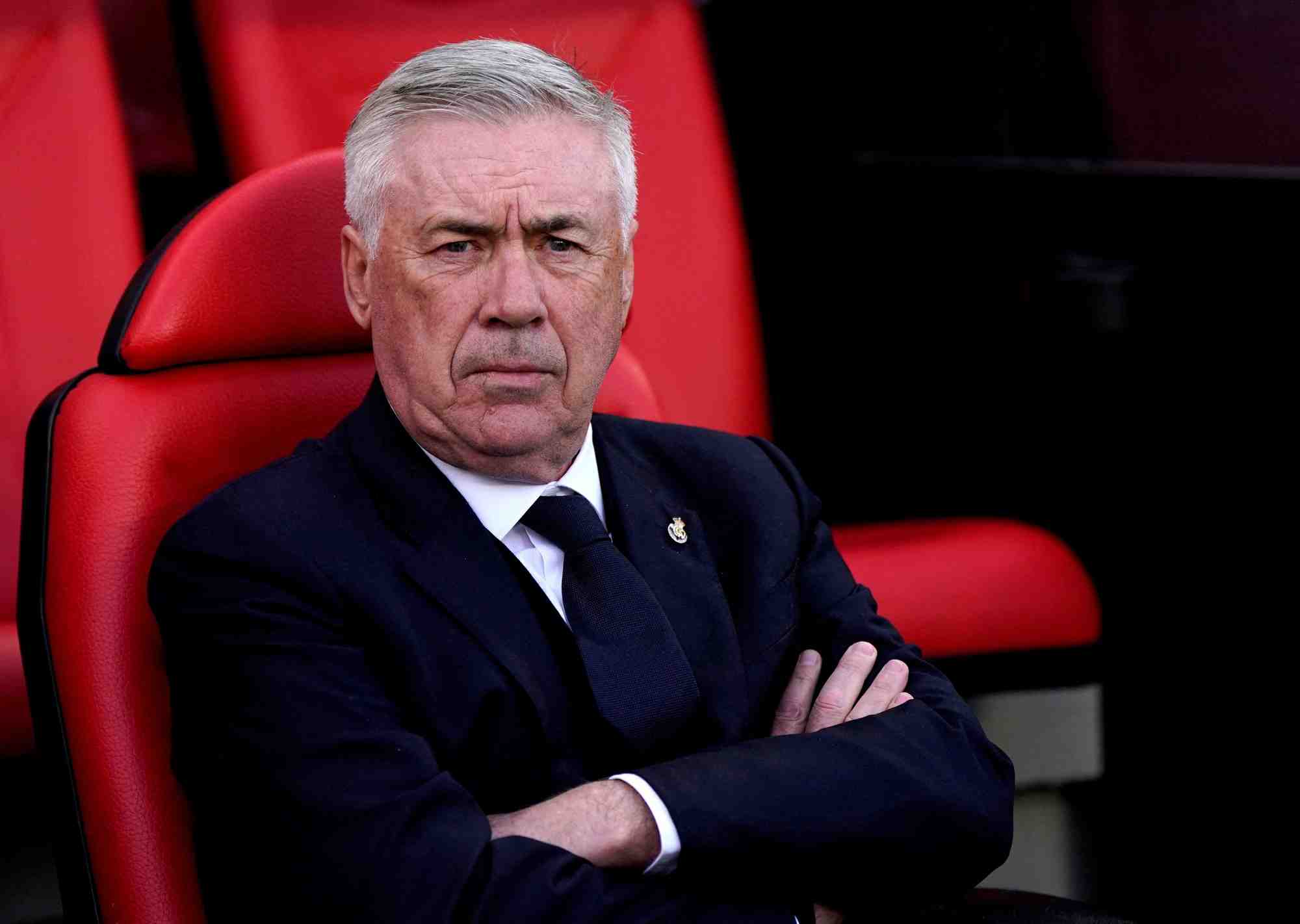 L'entraineur du real madrid, carlo ancelotti, avant le match rayo vallecano - real madrid au campo de futbol de vallecas