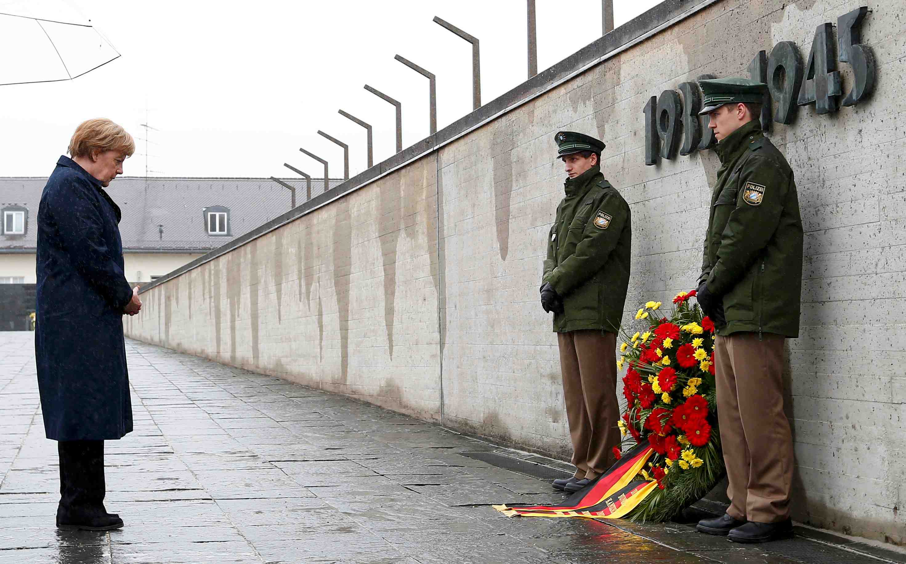 Angela merkel au camp de concentration de dachau