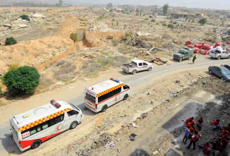 Les evacuations commencent a daraya