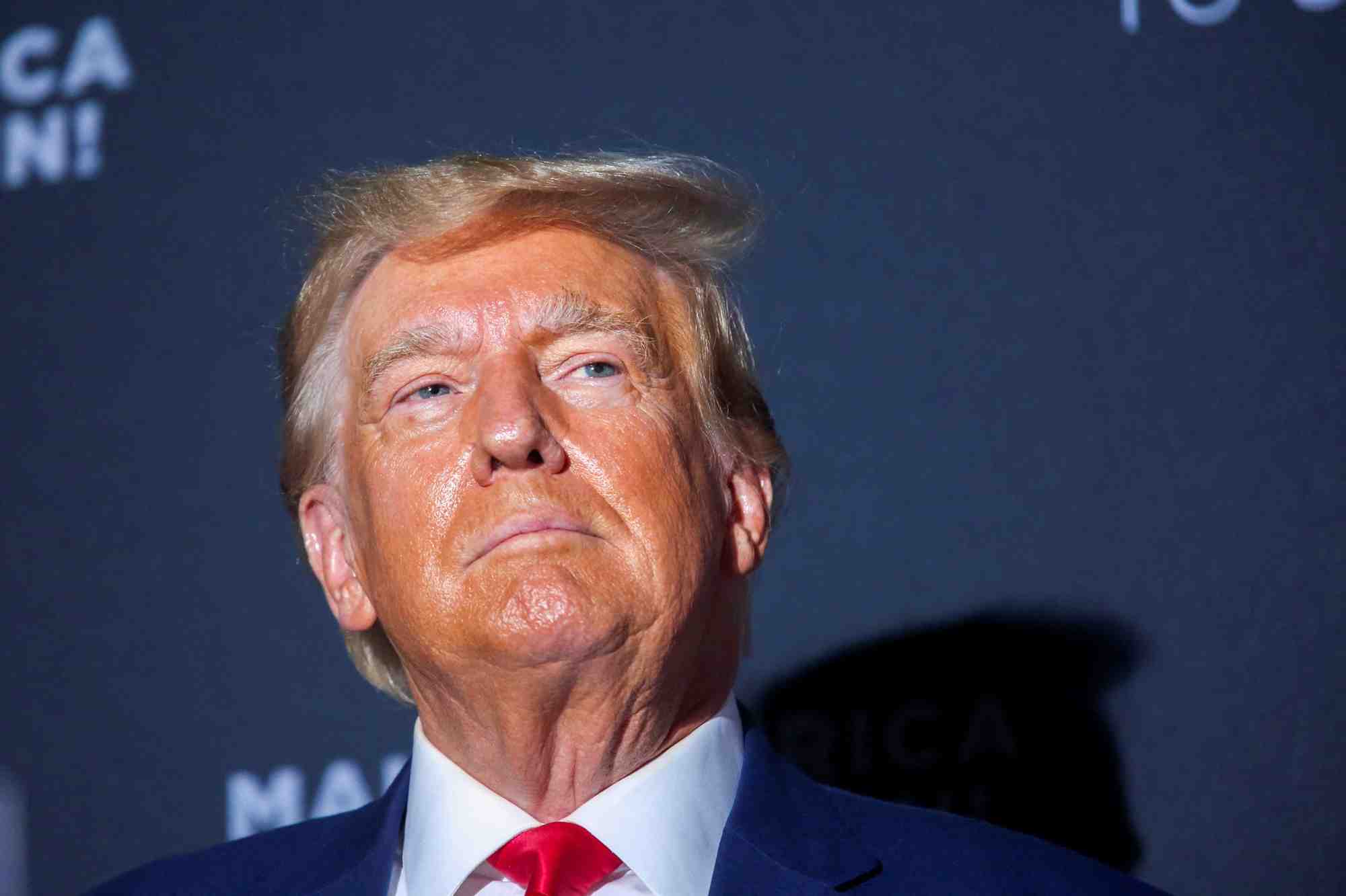 L'ancien president americain et candidat republicain a la presidentielle donald trump