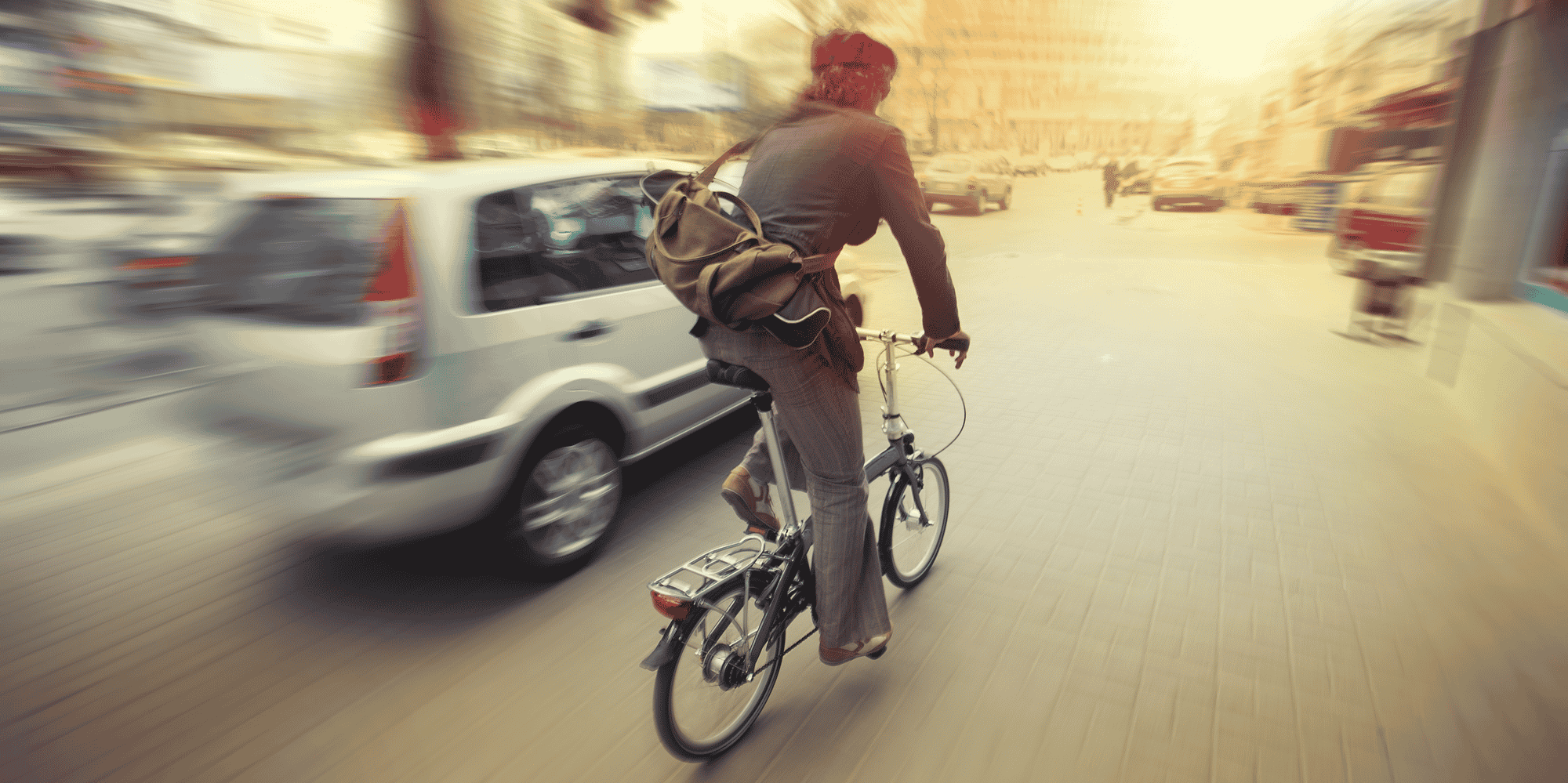 voiture, vélo, ville, encombrement, pollution