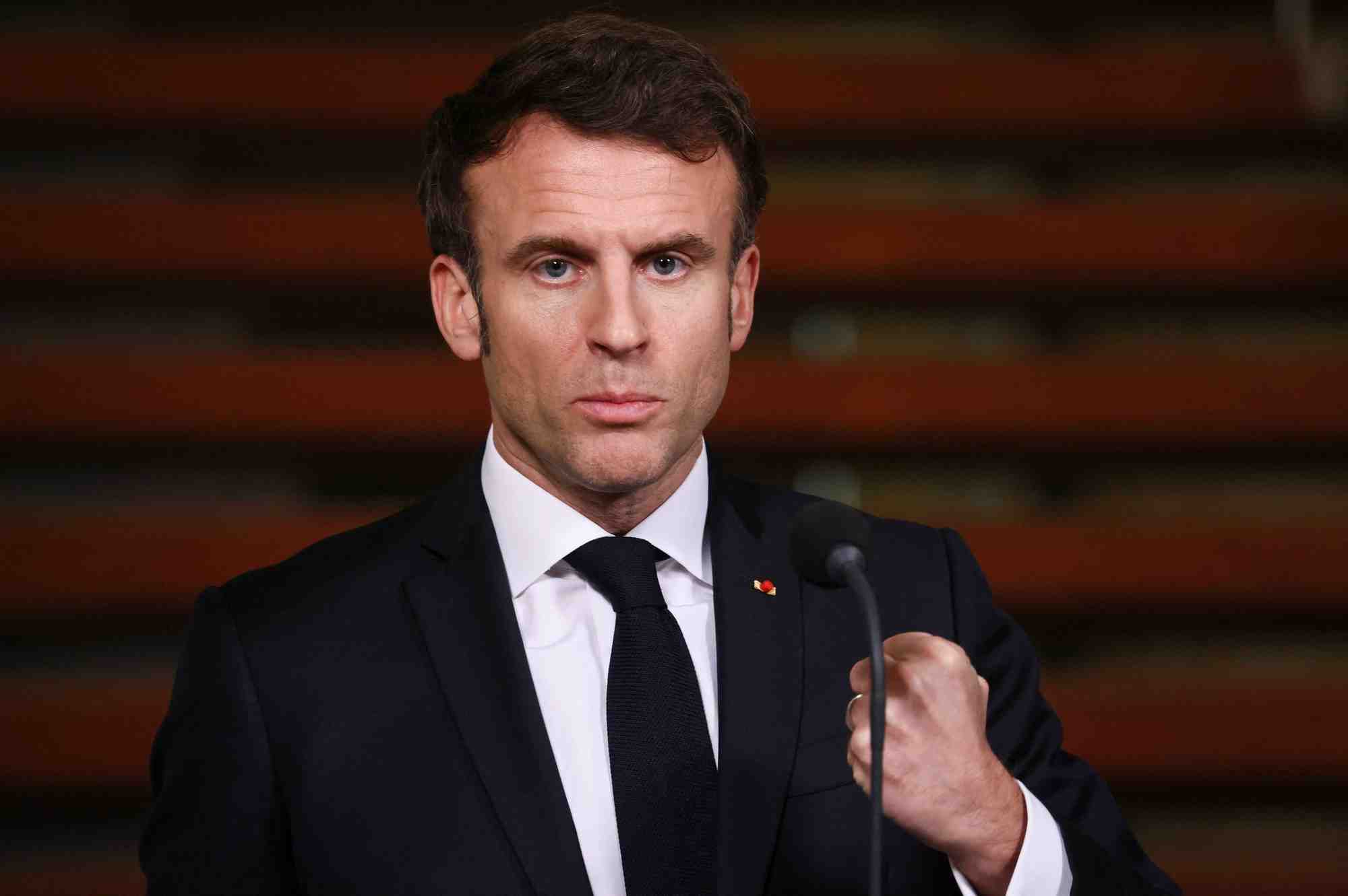 Le president francais macron rencontre le premier ministre neerlandais rutte a la haye