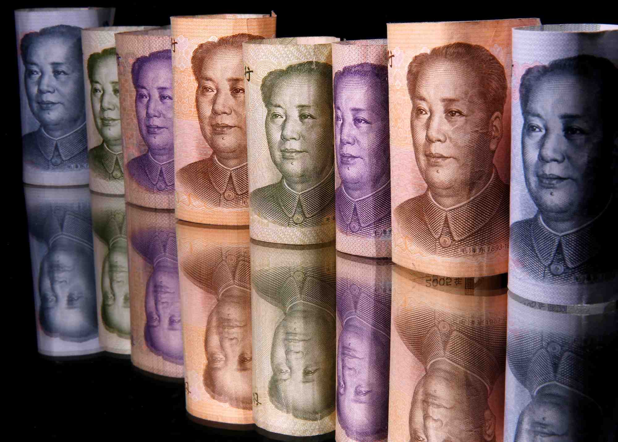 Photo d'illustration de billets en yuan chinois
