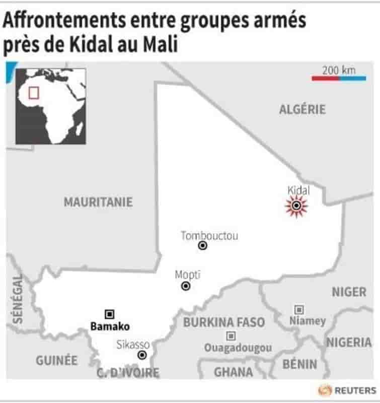 Affrontements entre groupes armes pres de kidal au mali