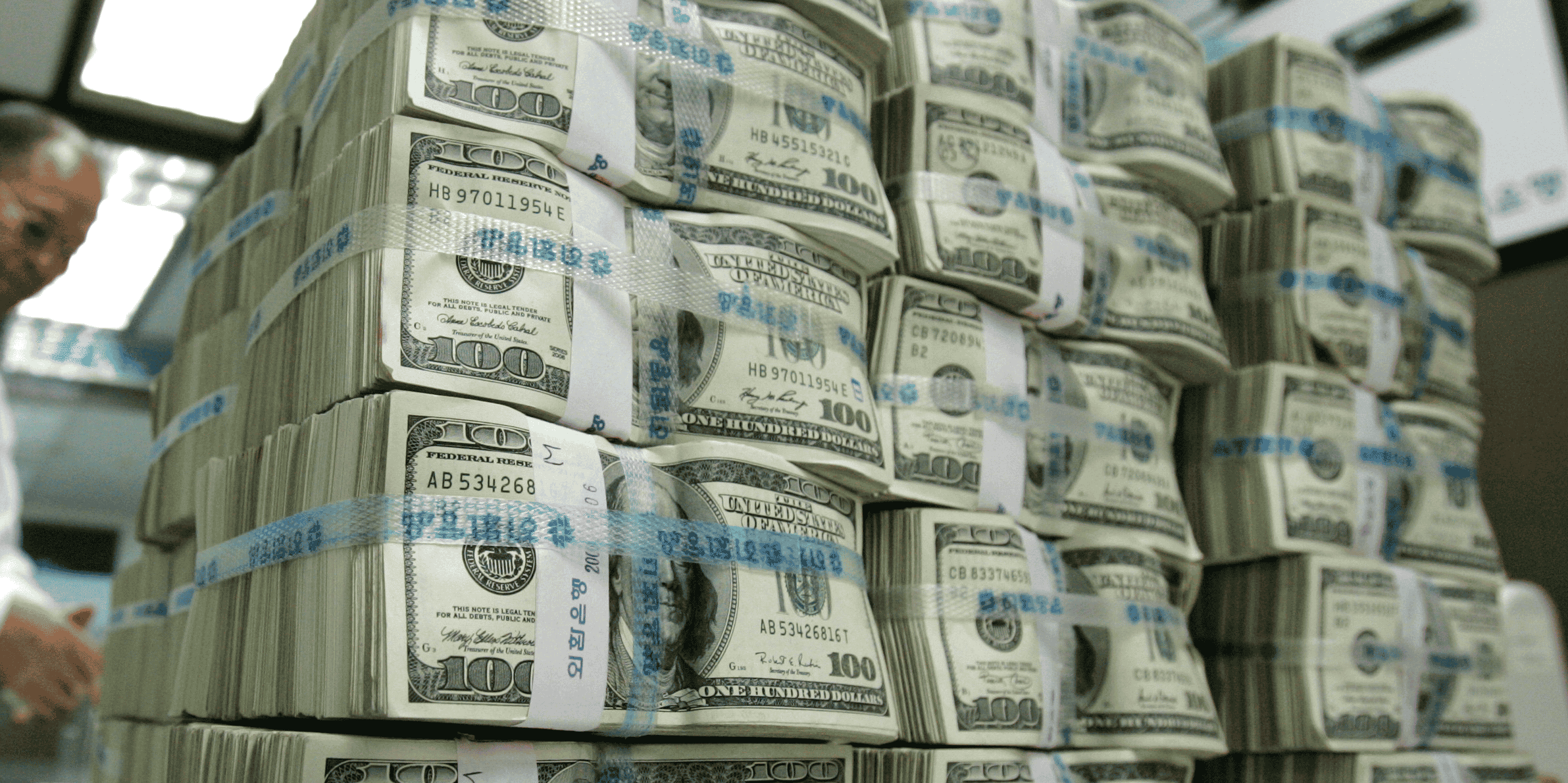 Dollar, billets, Etats-Unis, monnaie, Corée du Sud, Asie,