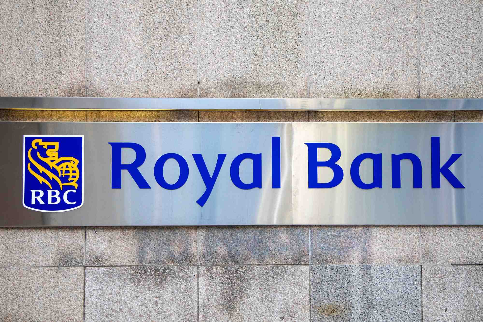 Un panneau de la banque royale du canada a toronto