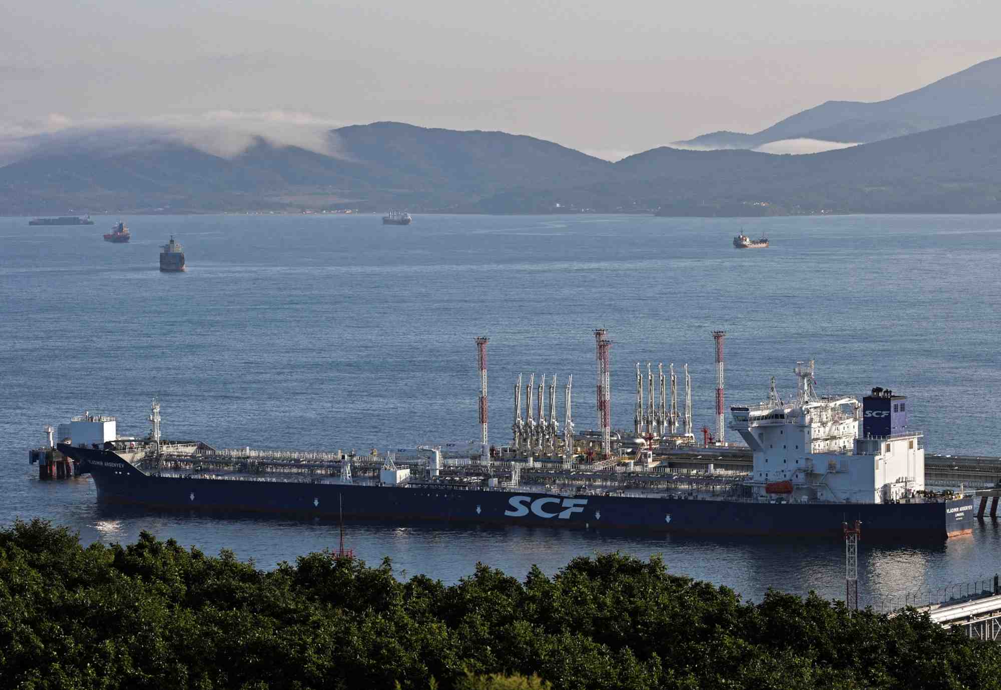 Photo d'archives d'un terminal petrolier de kozmino pres de nakhodka en russie