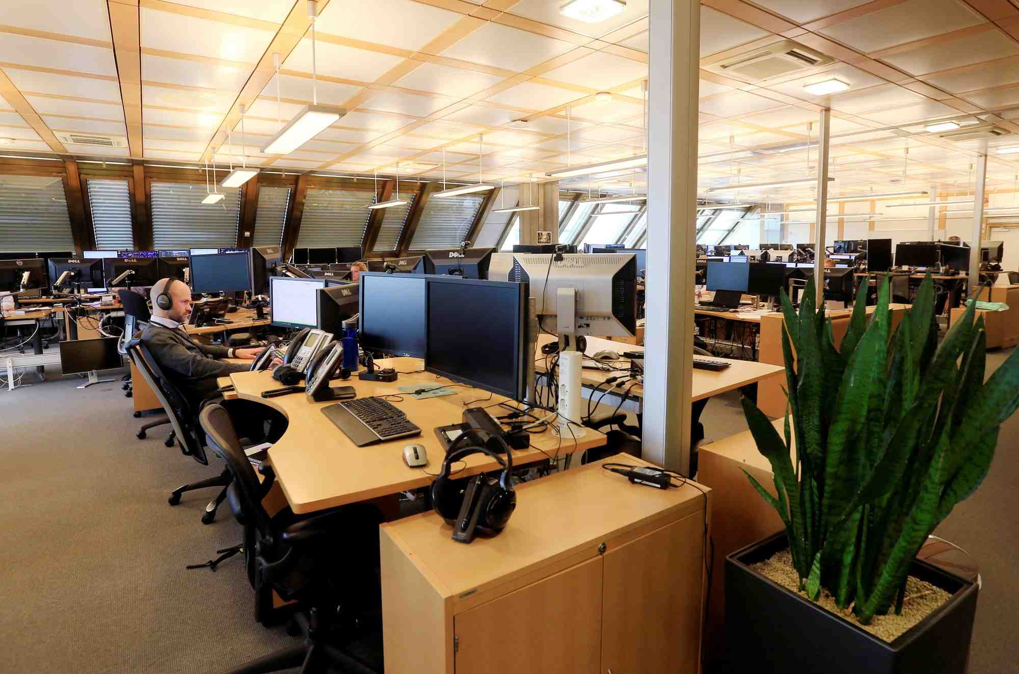 Photo d'archives de la salle des marches de norges bank investment management, le fonds souverain du pays nordique, a oslo, norvege