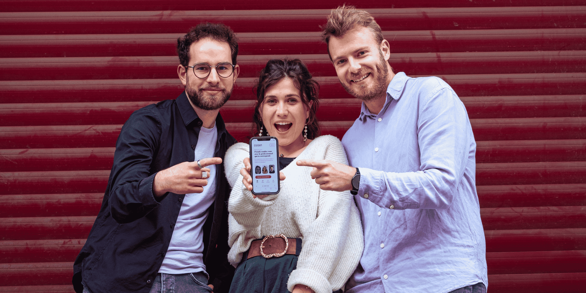 Quentin Sebire, Marie Sallaberry et Liam Donne (de gauche à droite) sont les trois co-fondateurs de Cuidam.