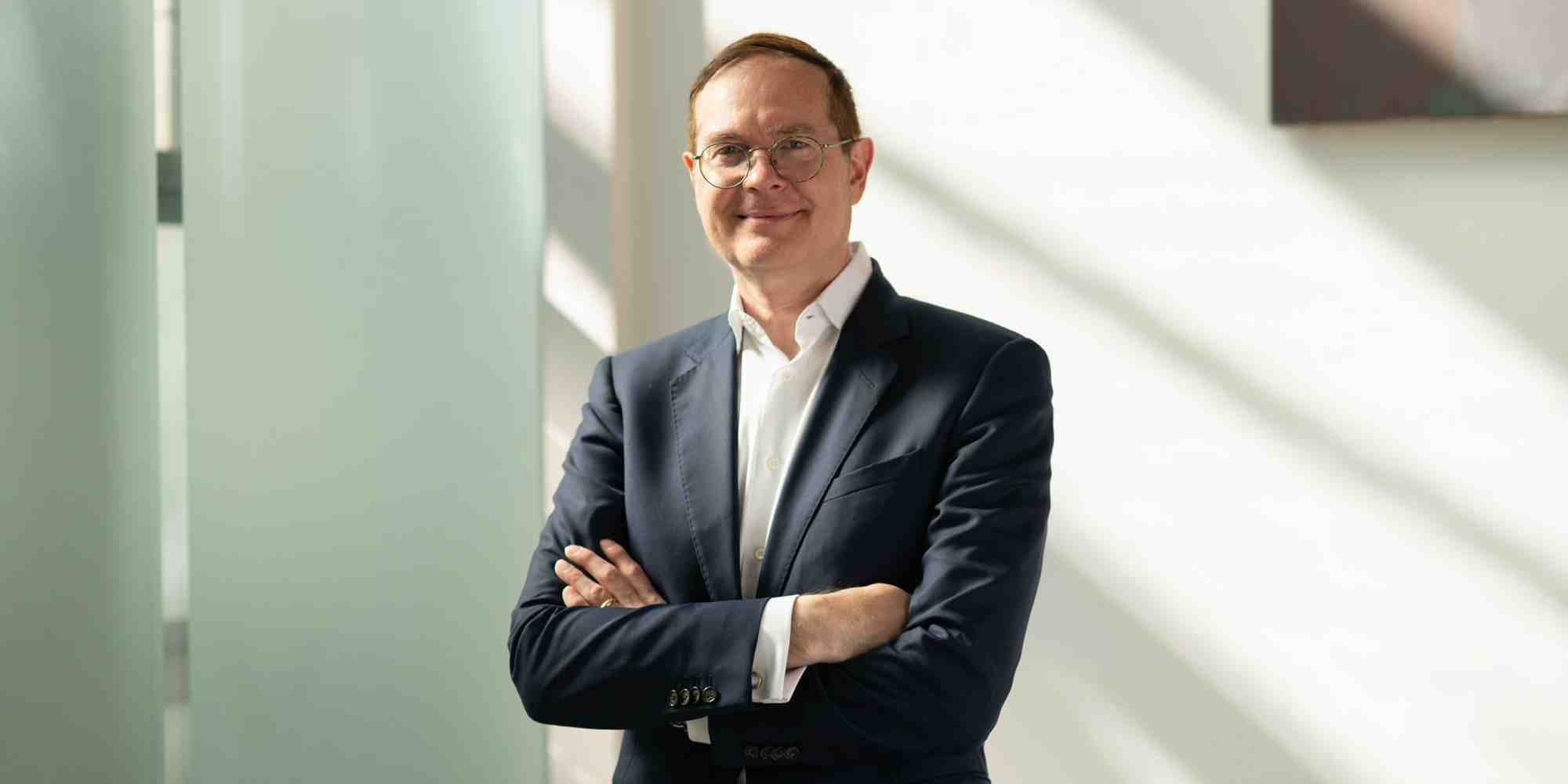 Didier Boulogne, directeur général délégué à l'export chez Business France, embarque 110 entreprises tricolores, dont 100 start-up, à Las Vegas.