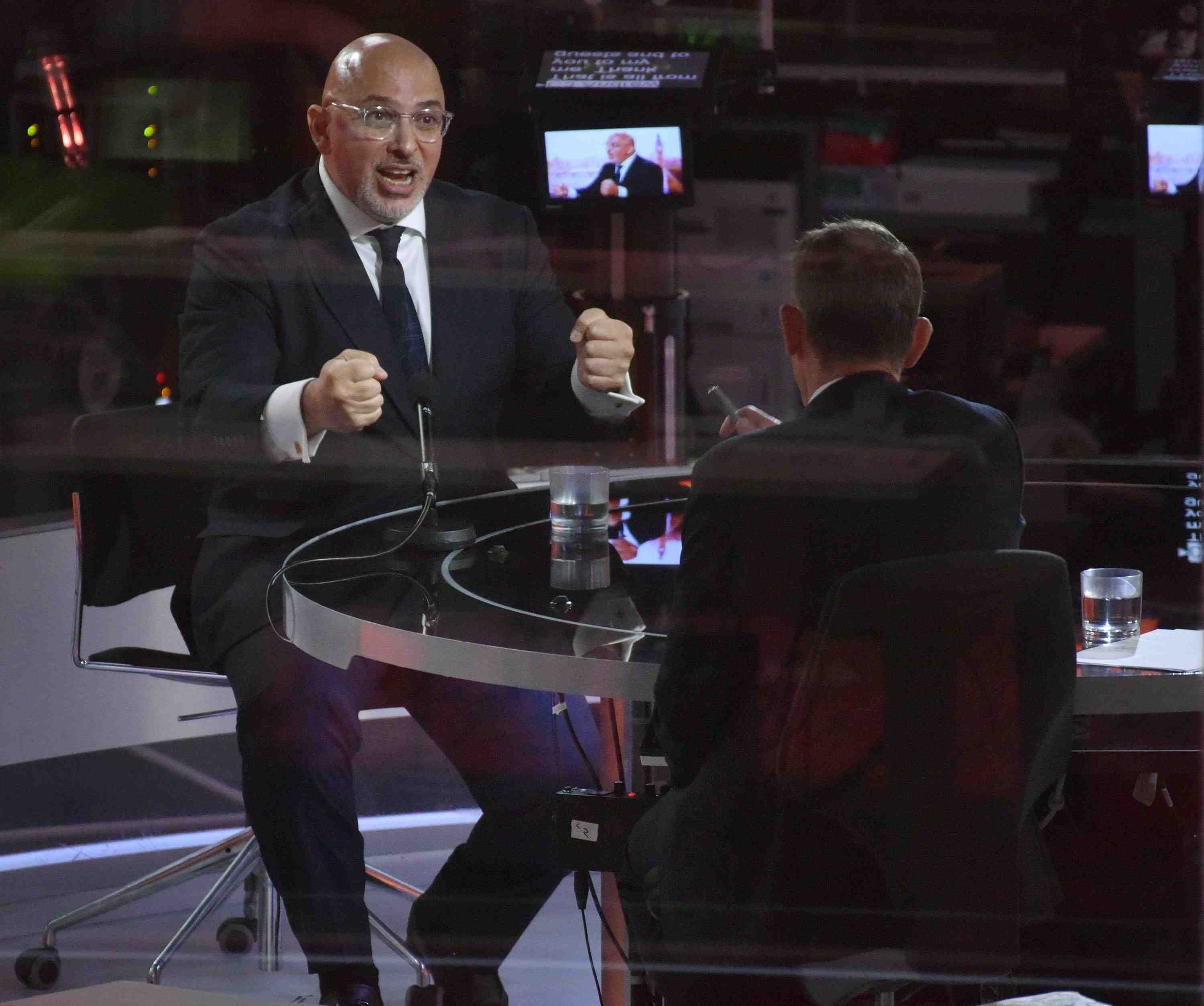 Britain's covid-19 vaccine deployment minister nadhim zahawi appears on bbc tv's the andrew marr show in london