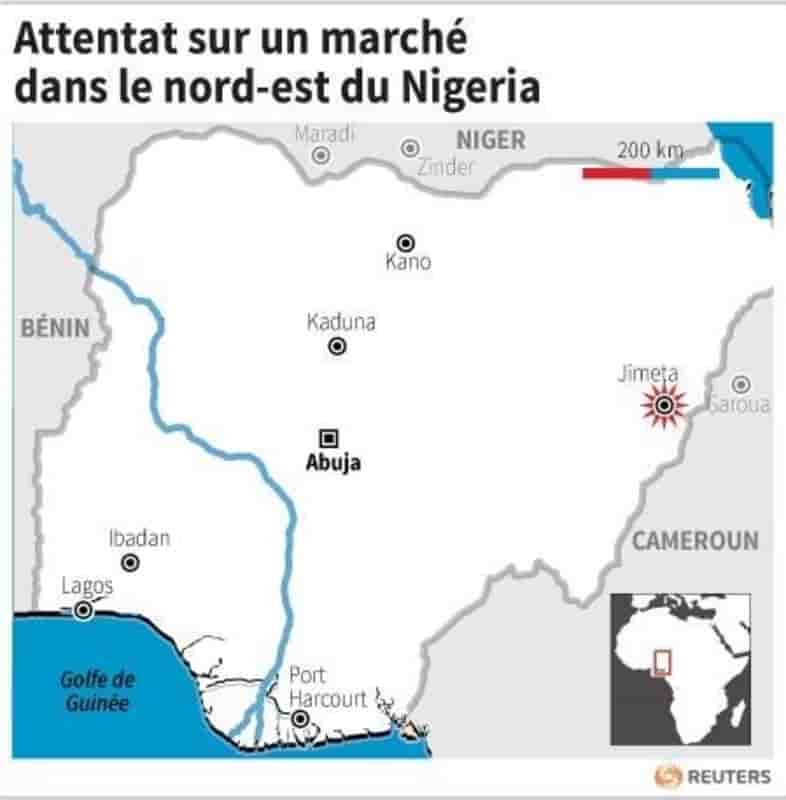 Attentat sur un marche dans le nord-est du nigeria