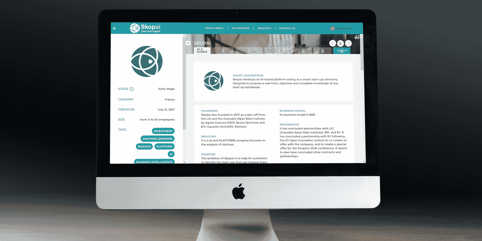 Skopai compte plus de 100.000 startups et PME innovantes dans sa base de données.