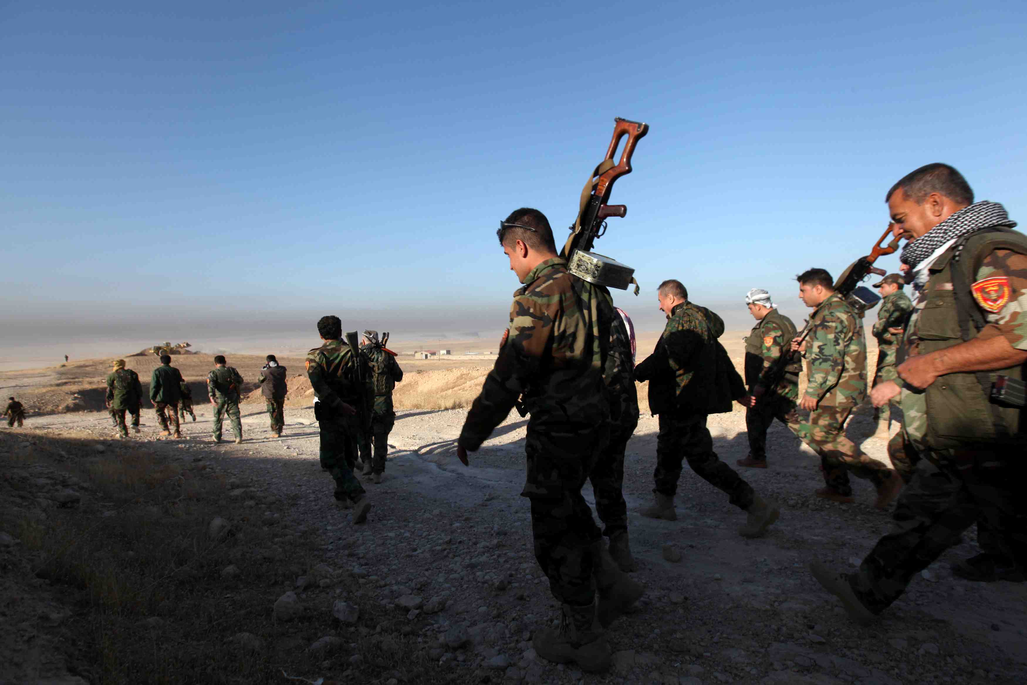 Les forces kurdes avancent a l'est de mossoul