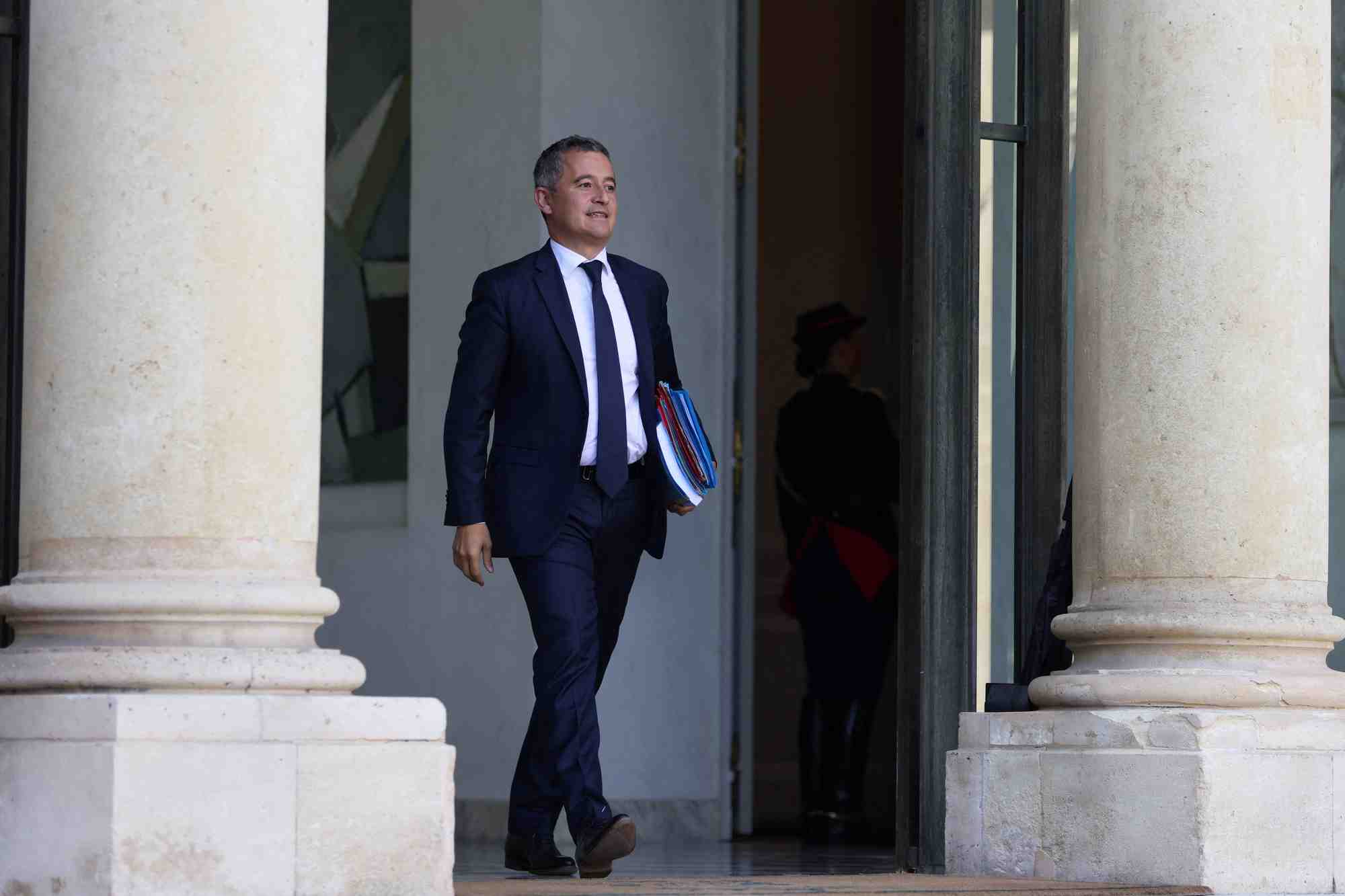 Le ministre francais de l'interieur et de l'etranger, gerald darmanin a paris, en france