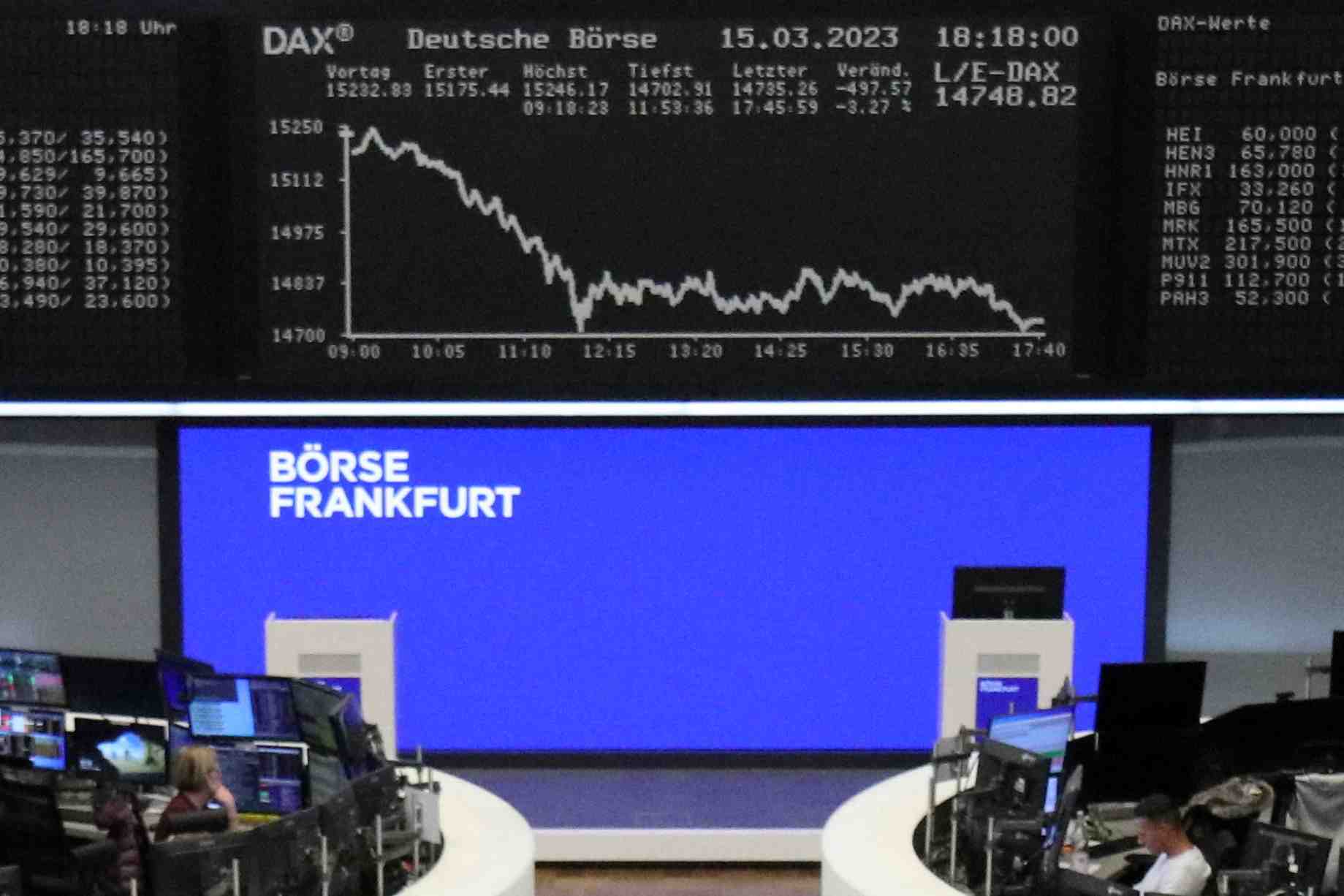 Photo de du graphique dax de l’indice boursier allemand