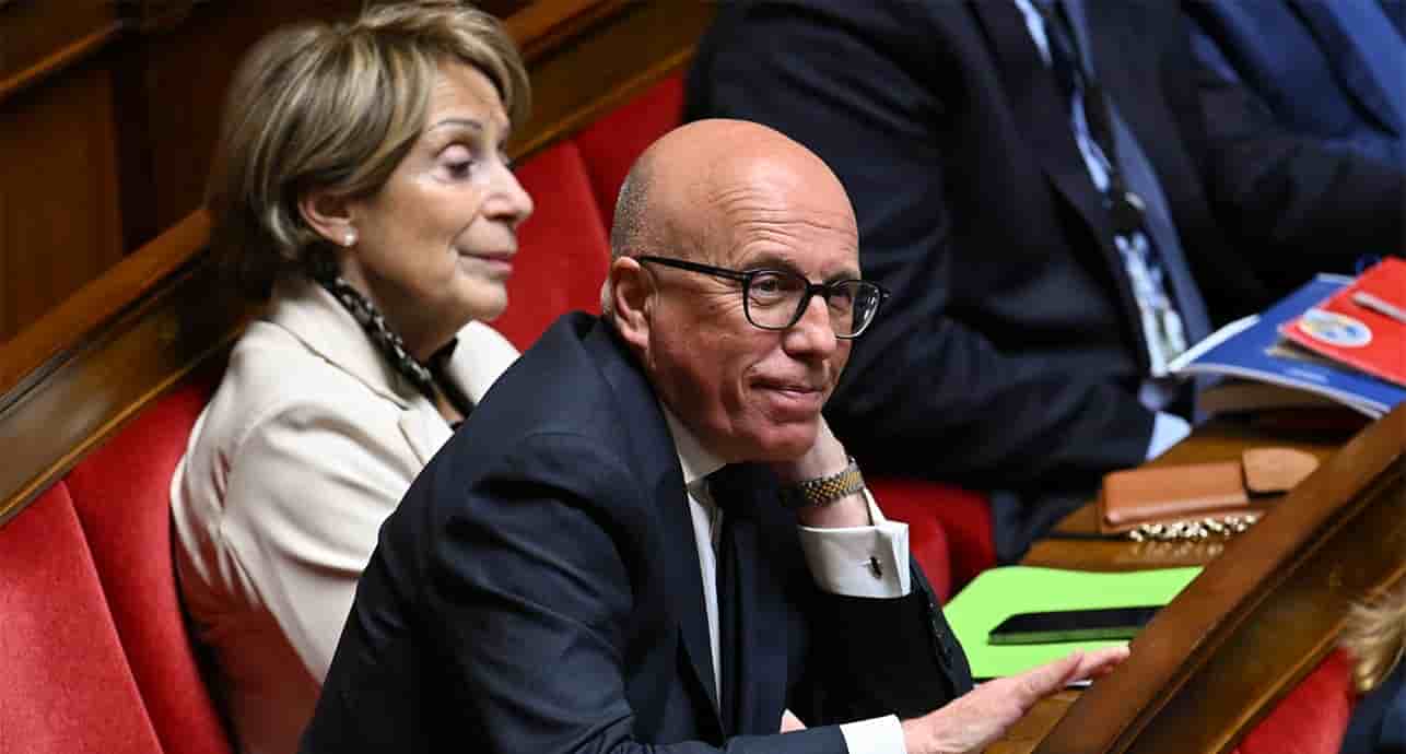 Éric Ciotti à l'Assemblée nationale, lors des débats sur la niche parlementaire de LR, marquée par plusieurs propositions sécuritaires rapprochant sa ligne de celles défendues par le RN.