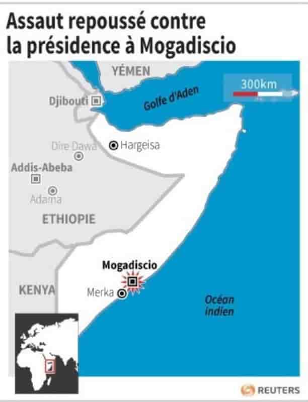 Assaut repoussé contre la présidence somalienne à Mogadiscio
