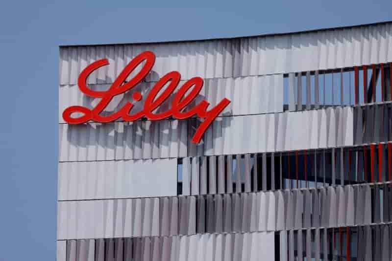 Le logo d'eli lilly sur l'un des bureaux de l'entreprise a san diego
