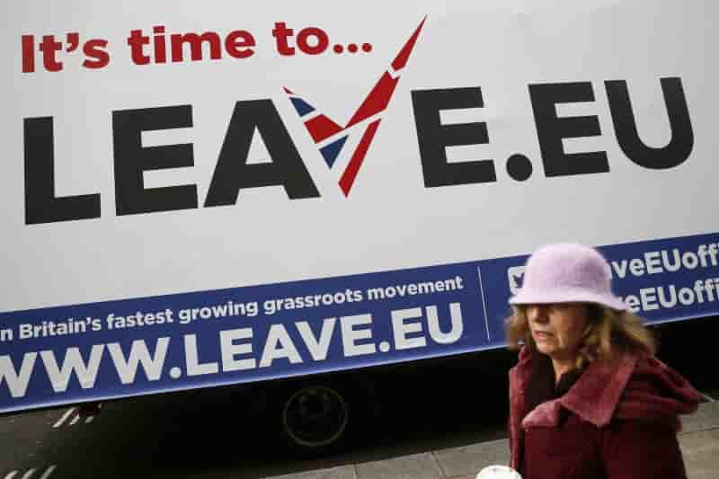 Amende pour le mouvement leave.eu, pas de liens financiers avec cambridge analytica