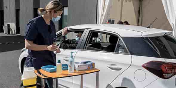 Le vaccidrive créé à la Clinique Saint-Jean de Montpellier, le 13 avril 2021