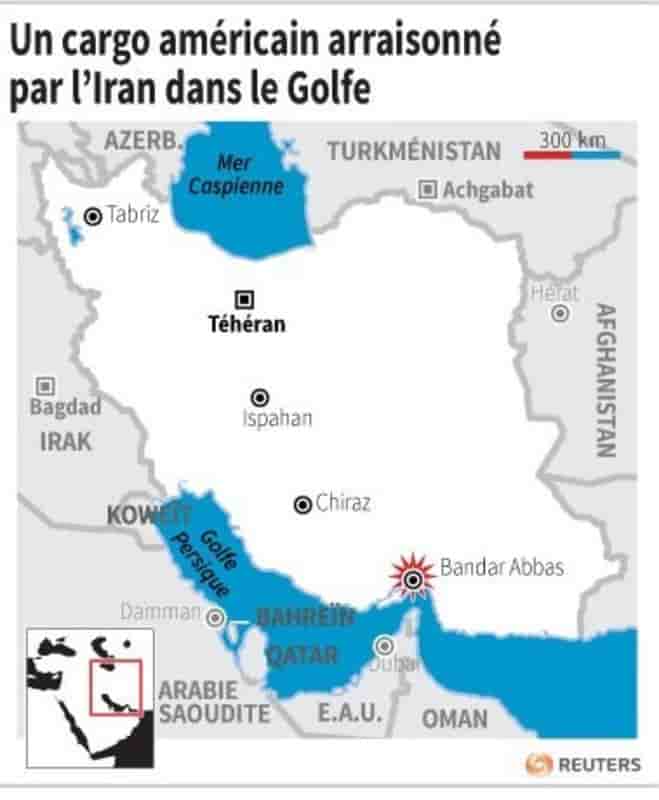 Un cargo americain arraisonne par l'iran dans le golfe