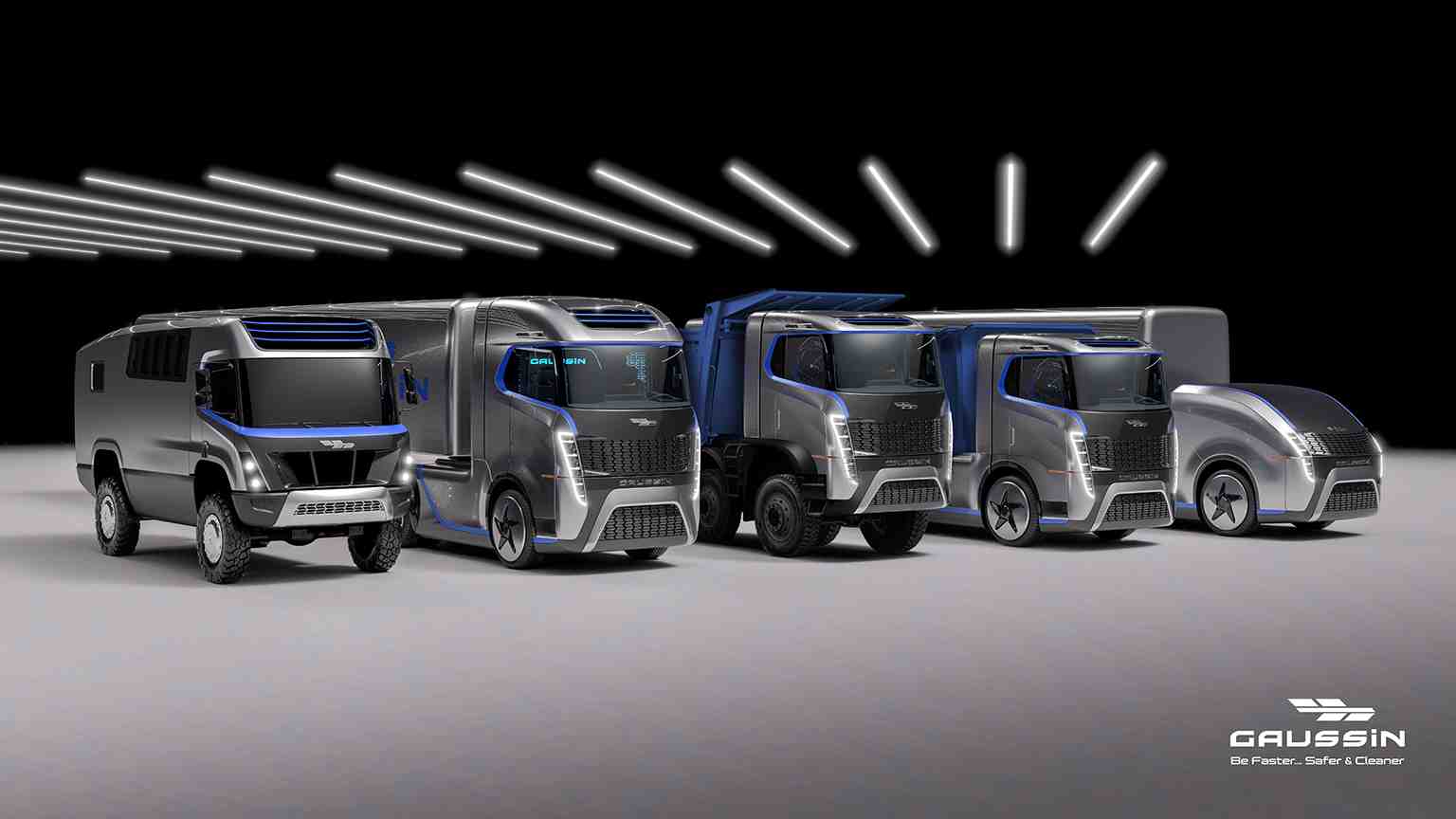 GAUSSIN FULL RANGE H2 TRUCKS gamme camions
