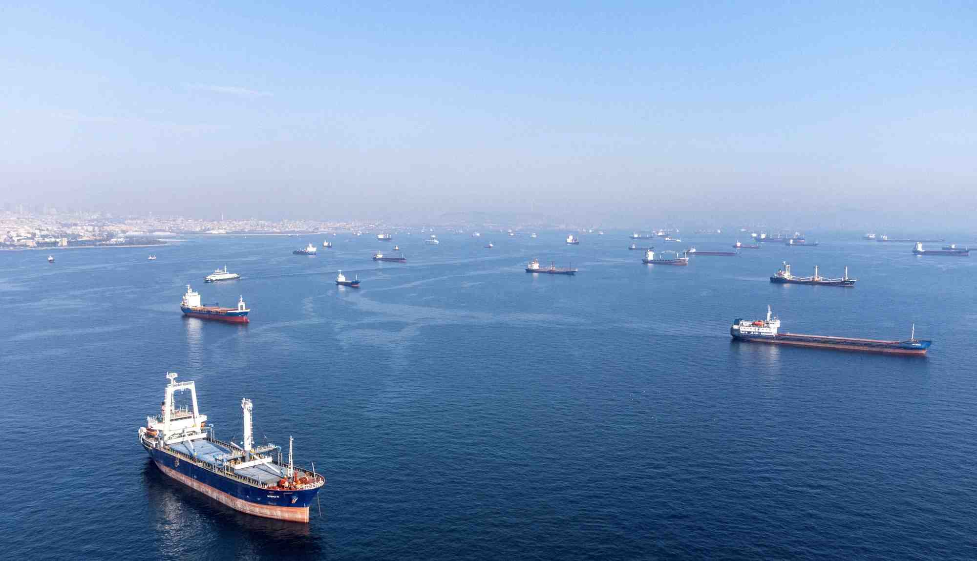 Photo d'archives des navires transportant des cereales en provenance des ports ukrainiens de la mer noire