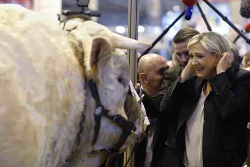 Le pen propose de "franciser les aides" agricoles