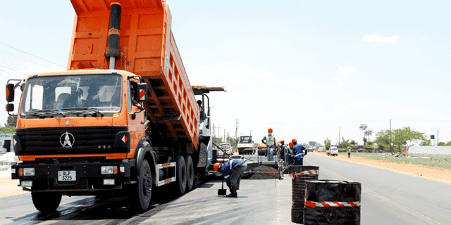 Travaux route Lusaka Zambie infrastructures