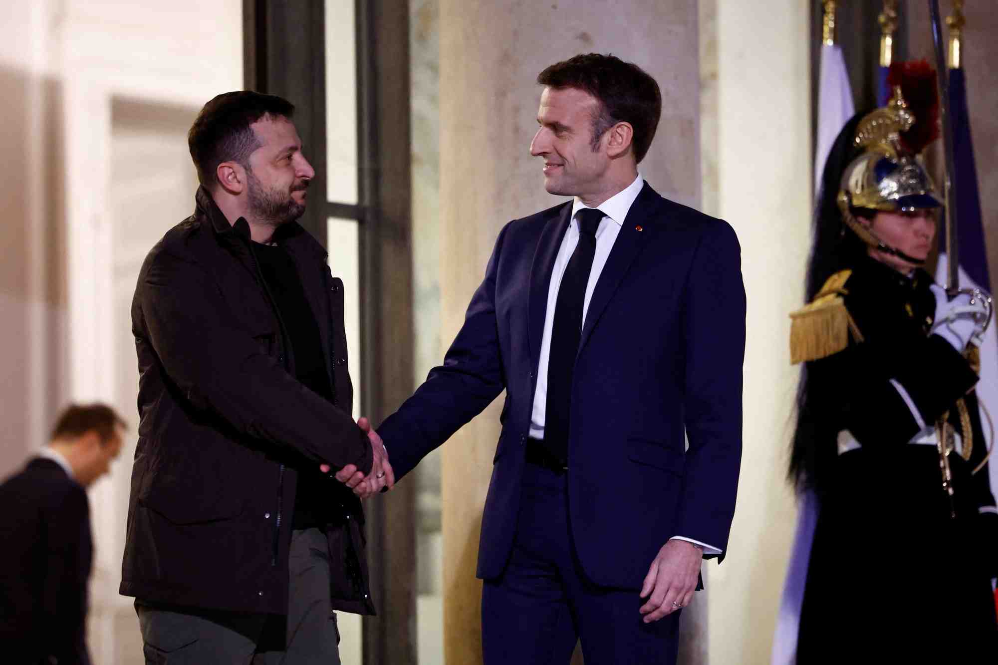 Volodomyr Zelensky et Emmanuel Macron