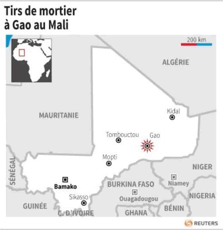 Tirs de mortier a gao au mali