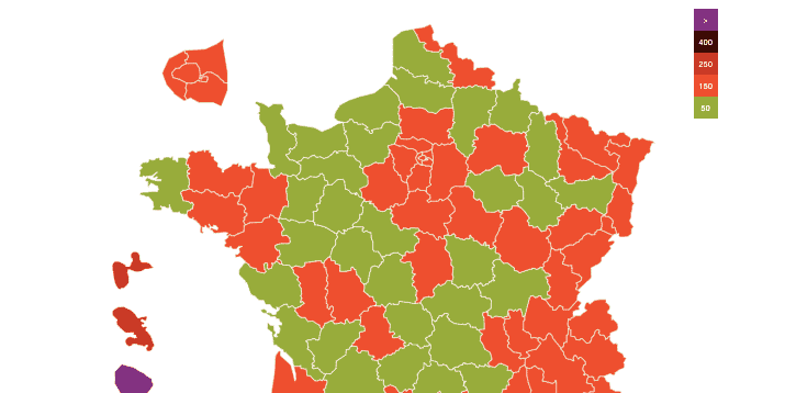 covid tracker, incidence, France
