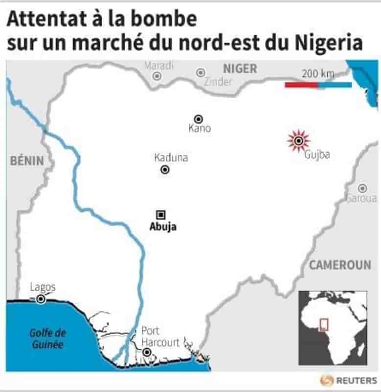 Attentat a la bombe sur un marche du nord-est du nigeria