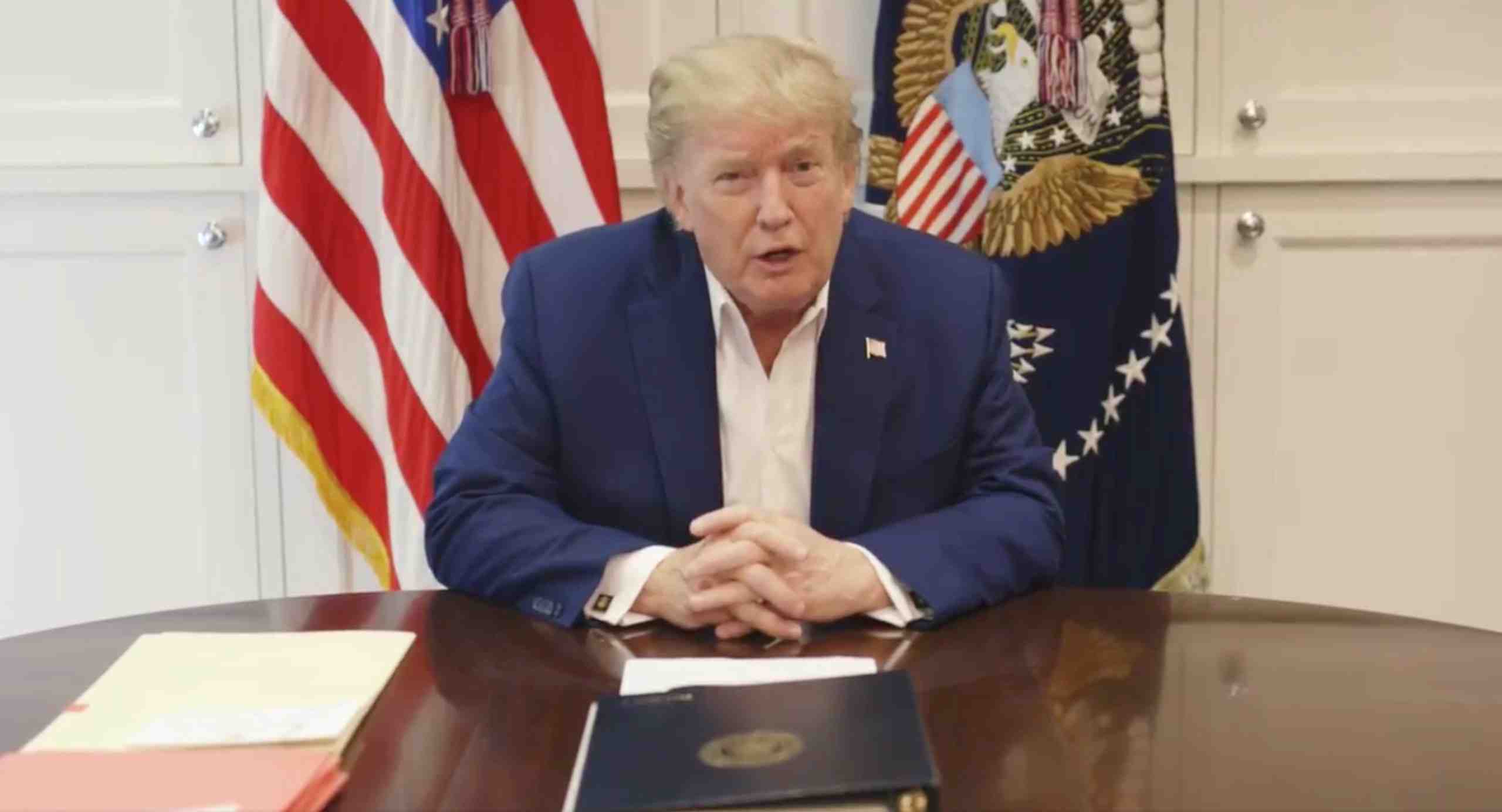 Donald trump, toujours hospitalise, affirme se sentir "beaucoup mieux"
