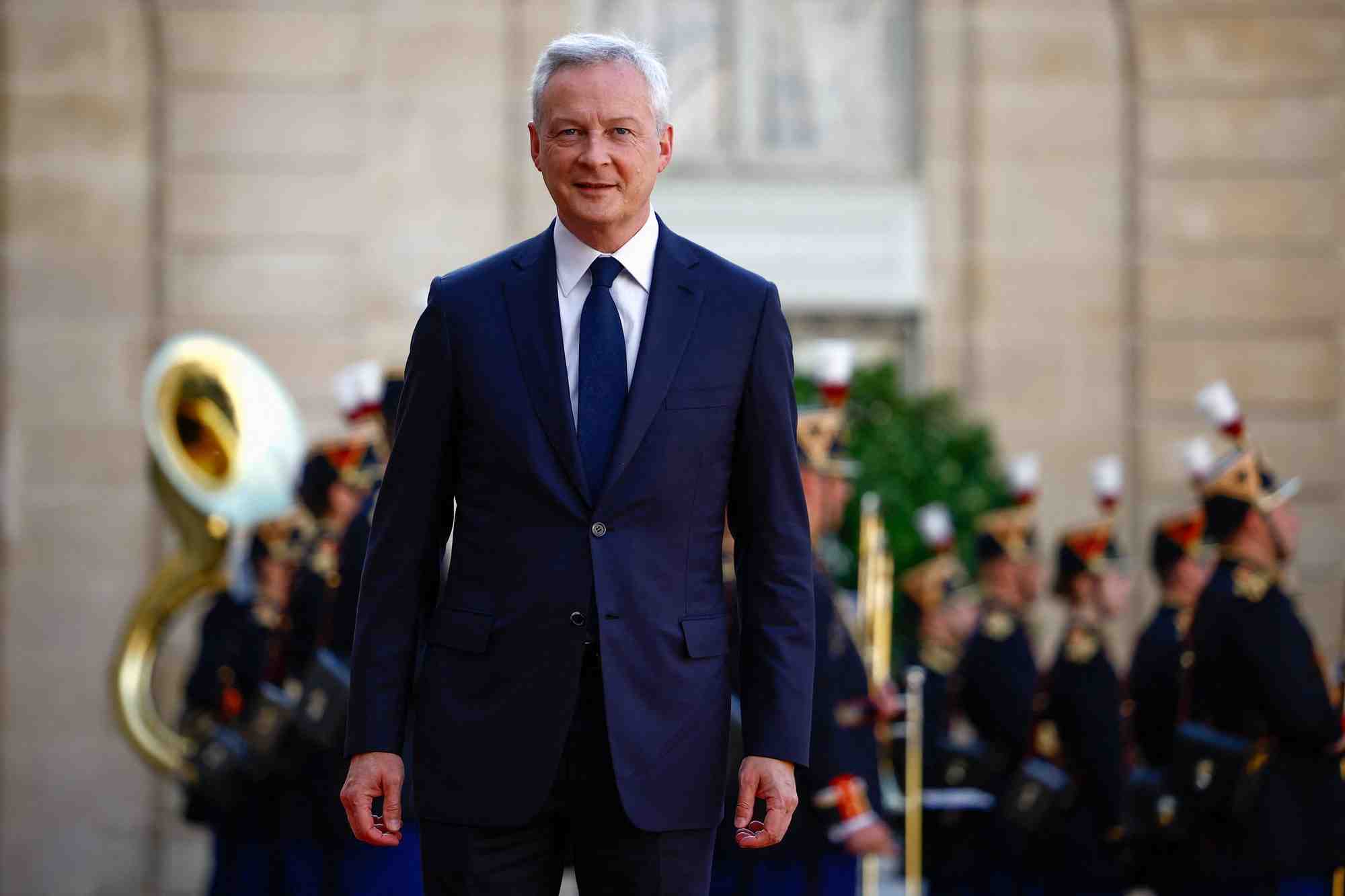 Le ministre francais de l'economie et des finances bruno le maire au palais de l'elysee a paris