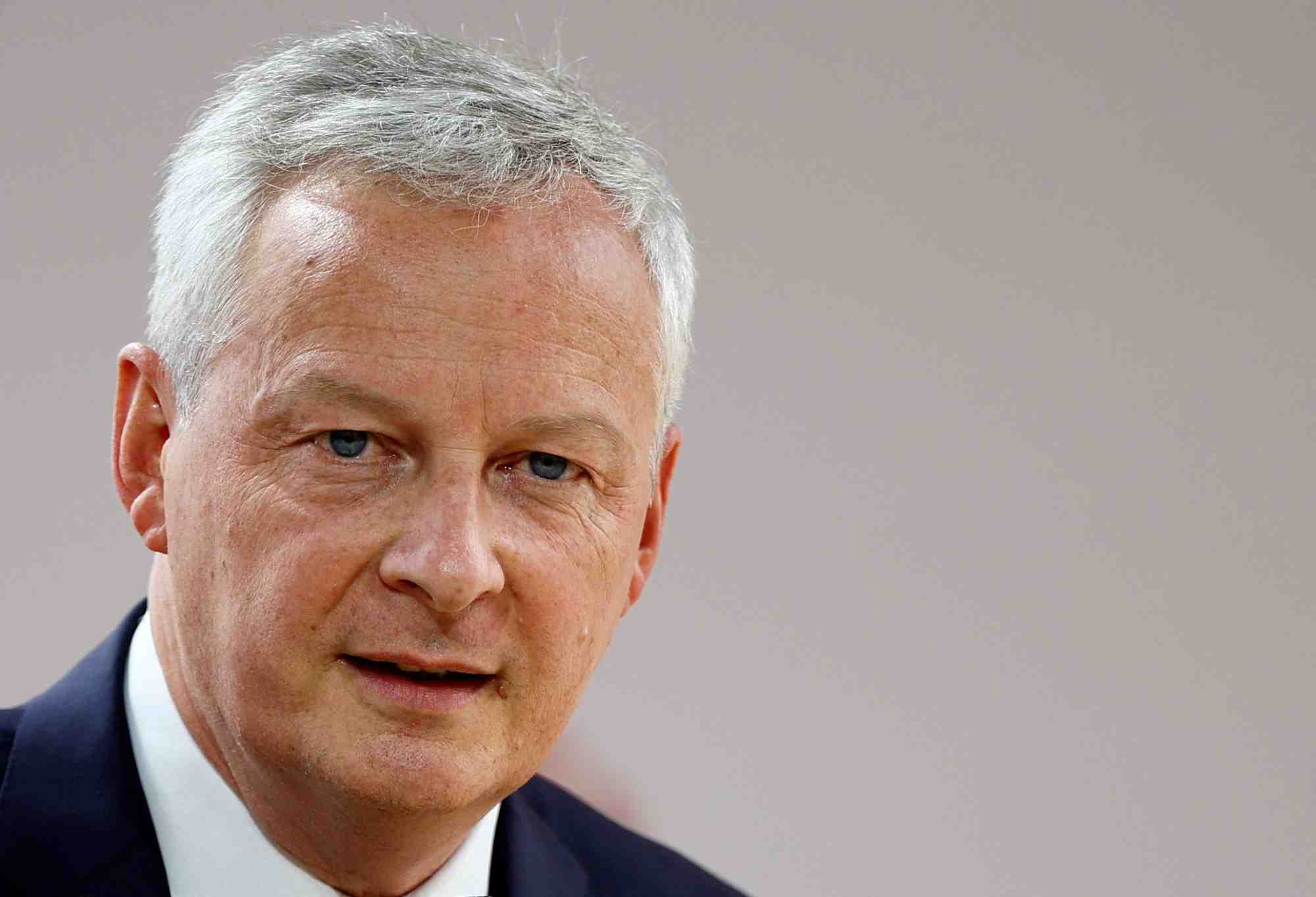 Le ministre francais de l'economie et des finances, bruno le maire