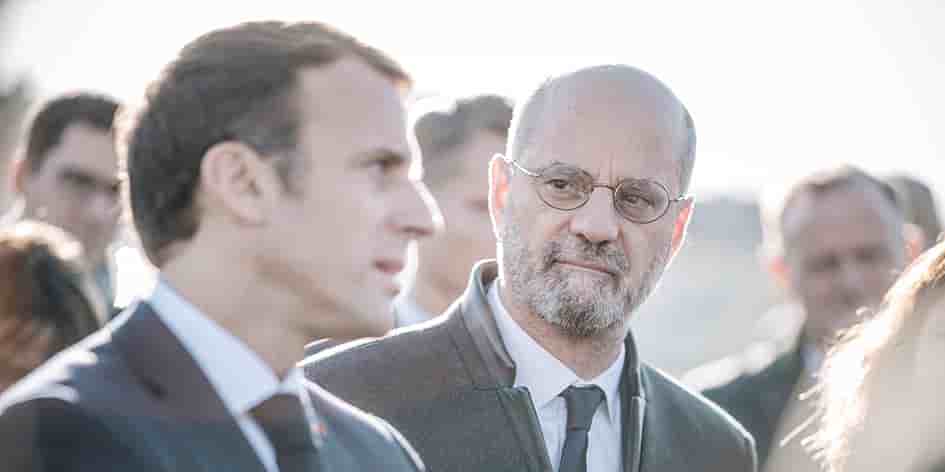Emmanuel Macron et Jean-Michel Blanquer, en octobre 2021.