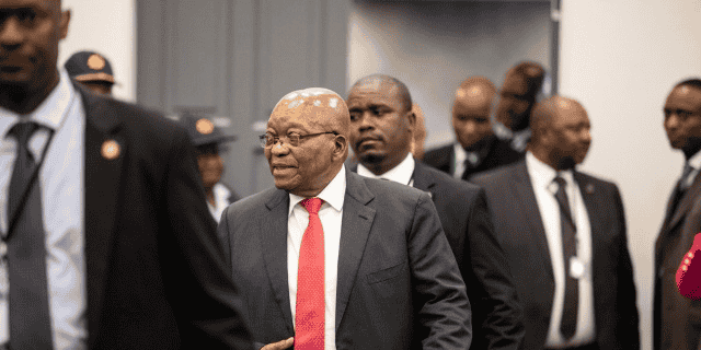 L"ancien président sud-africain Jacob Zuma à son arrivée, ce lundi 15 juillet à Johannesburg, devant les membres de la commission d'enquête Zondo pour des faits présumés de corruption durant son mandant.