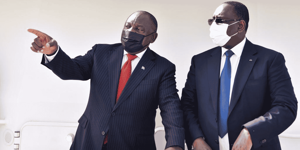 macky sall ramaphosa senegal afrique du sud