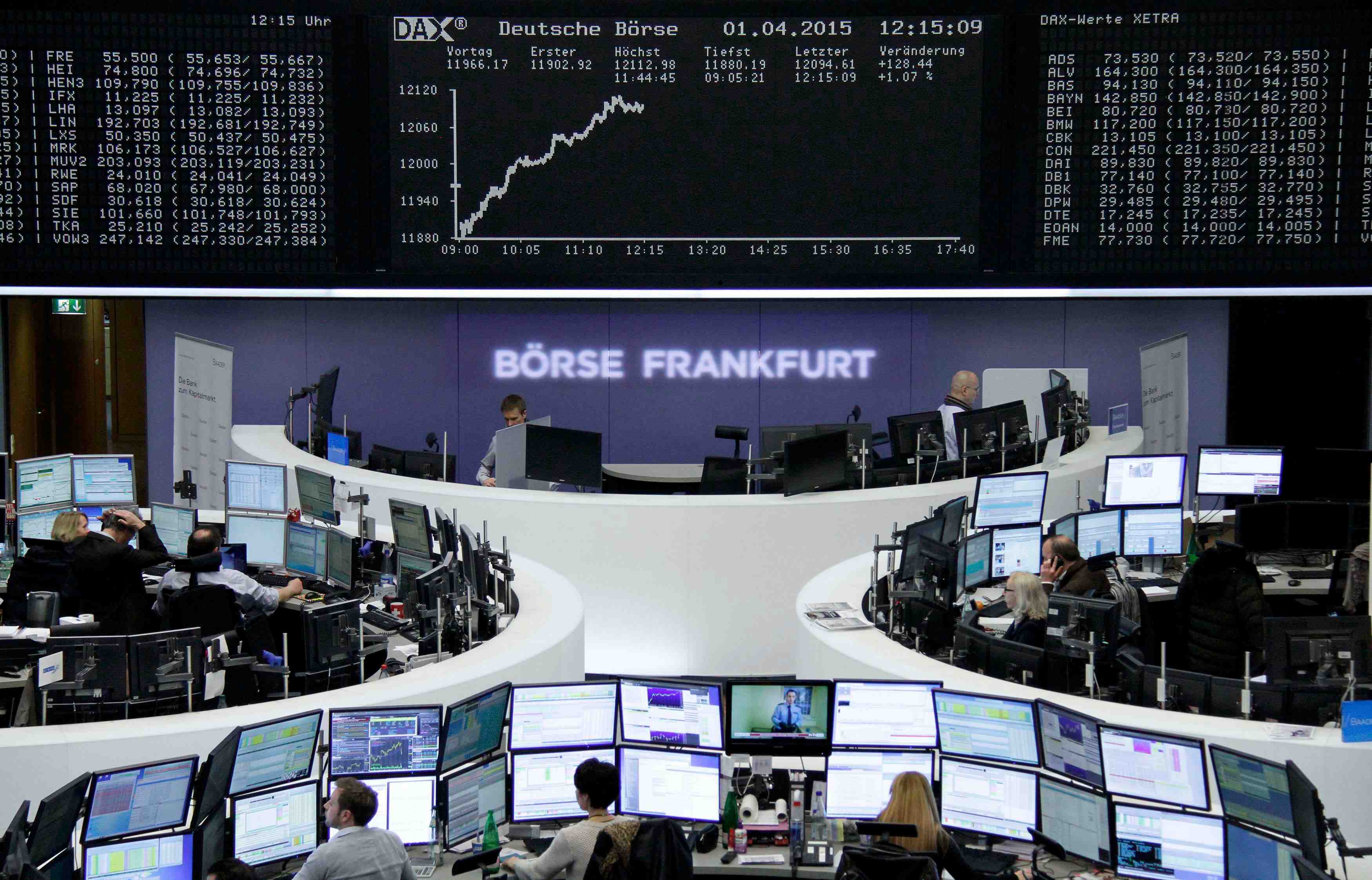 Les bourses europeennes dans le vert a la mi-seance