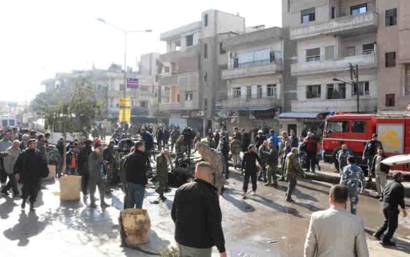 Bombe dans un bus a homs, en syrie, huit morts