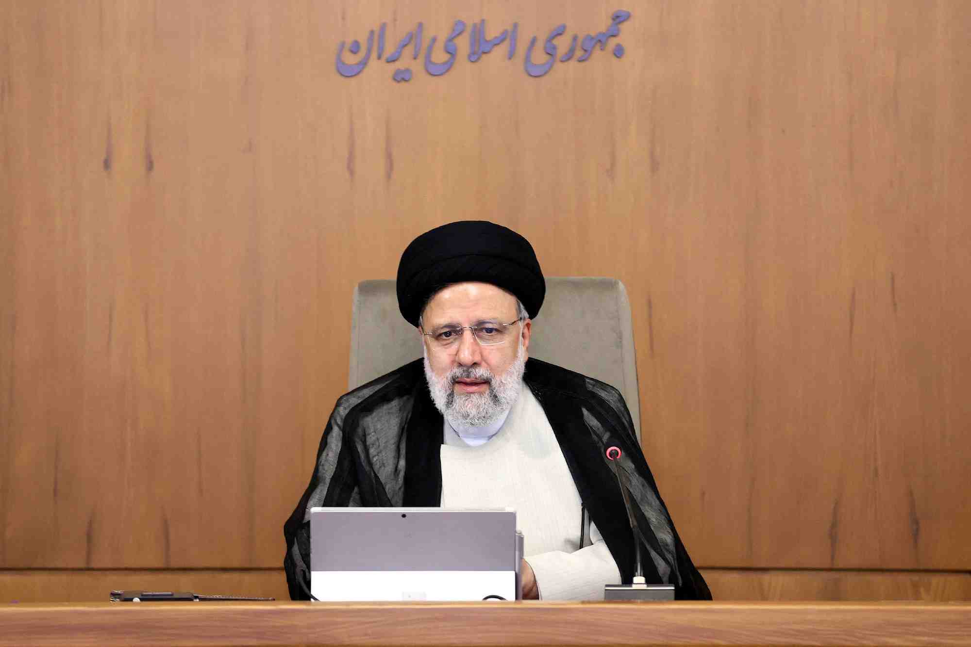 Le president iranien ebrahim raisi a teheran, en iran
