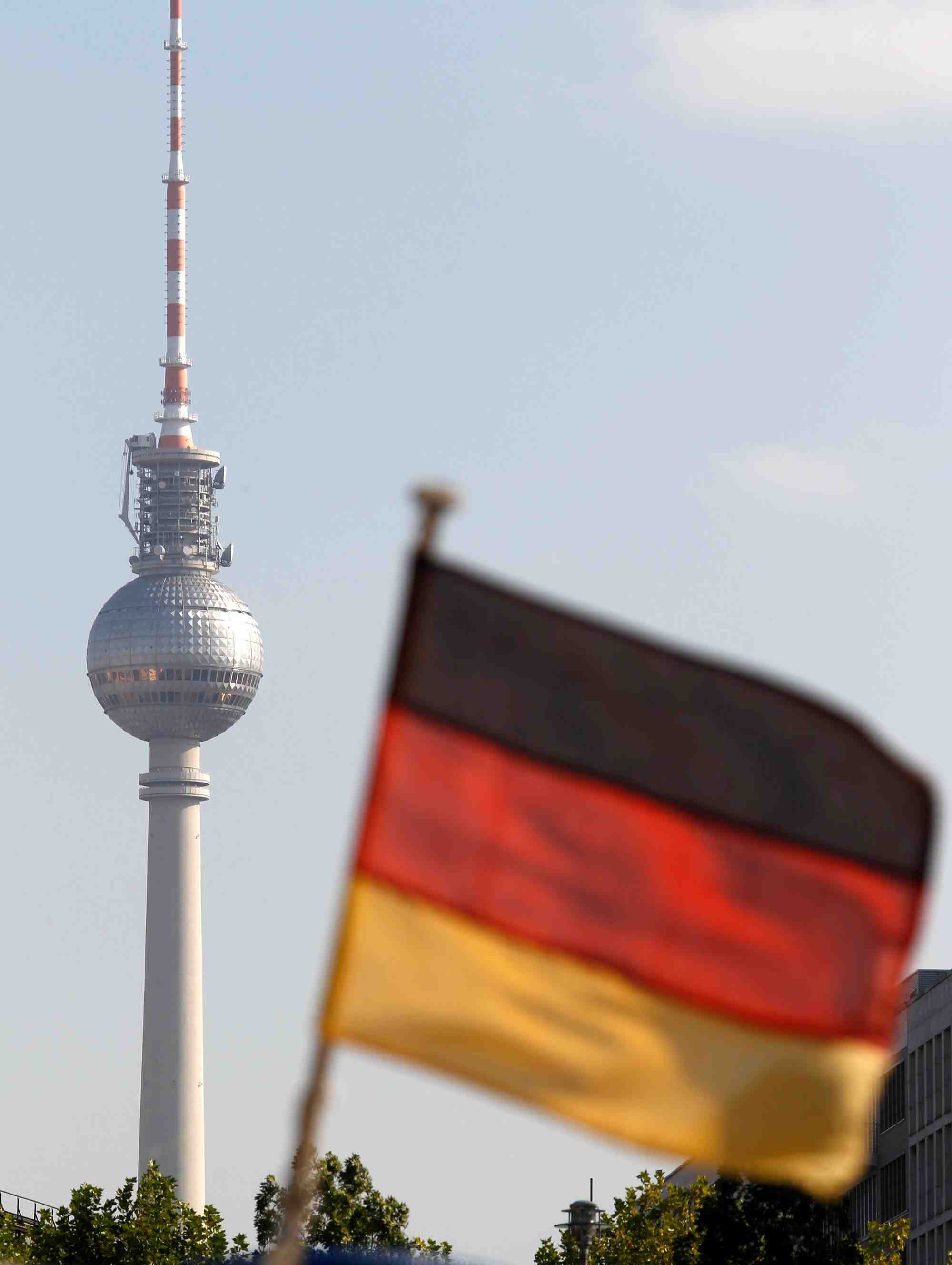Le drapeau national allemand a berlin, en allemagne