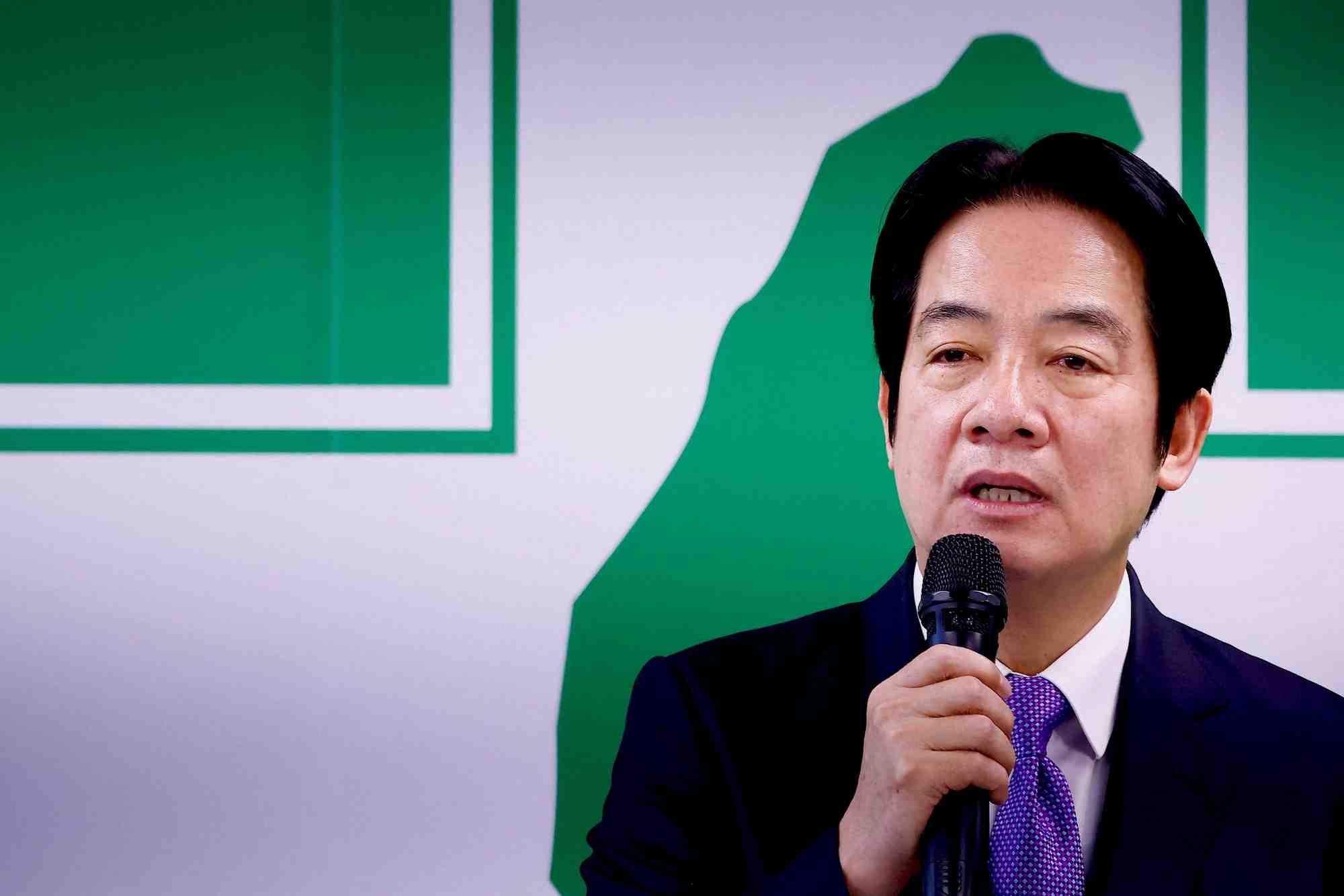 Le vice-president taiwanais william lai a taipe