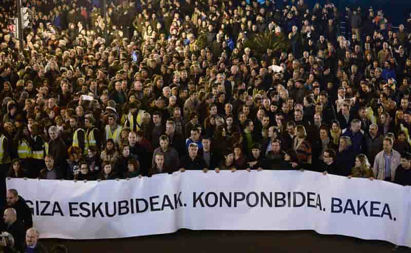 Manifestation à Bilbao pour soutenir les etarras emprisonnés
