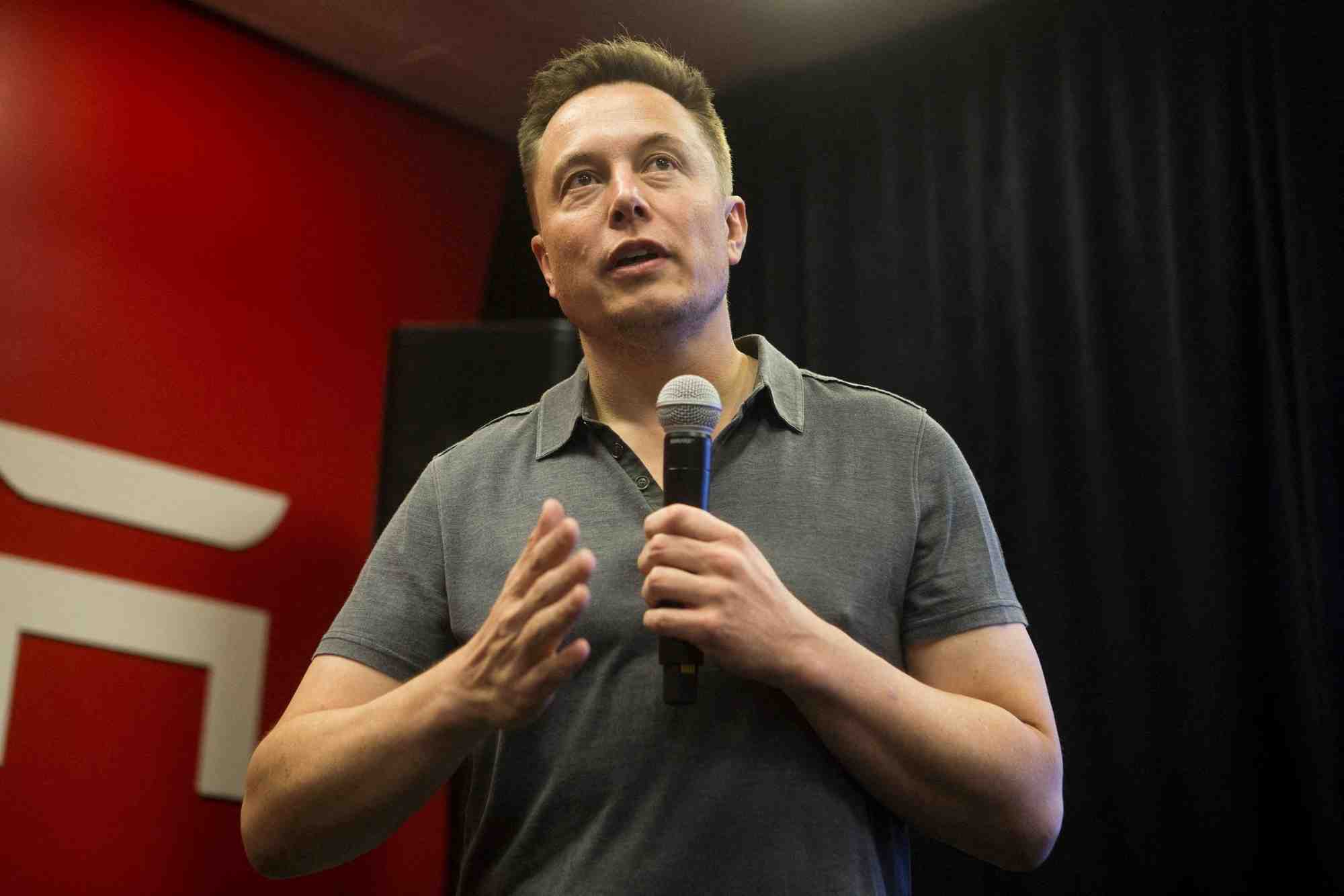 Photo d'archives du patron de tesla, elon musk, lors d'un evenement a palo alto