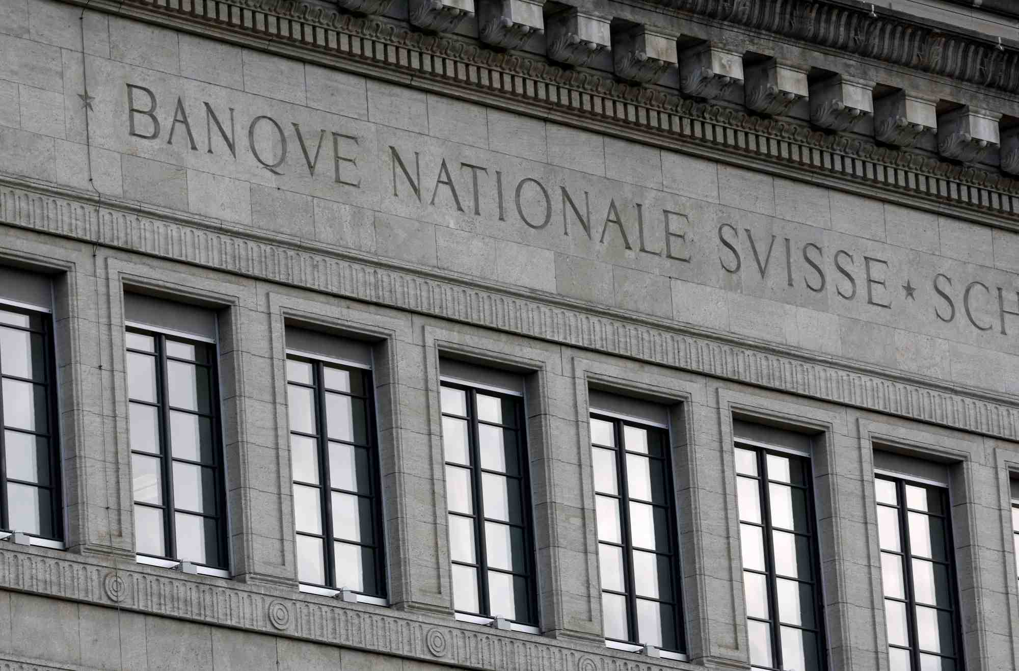 Swiss national bank building in zurich